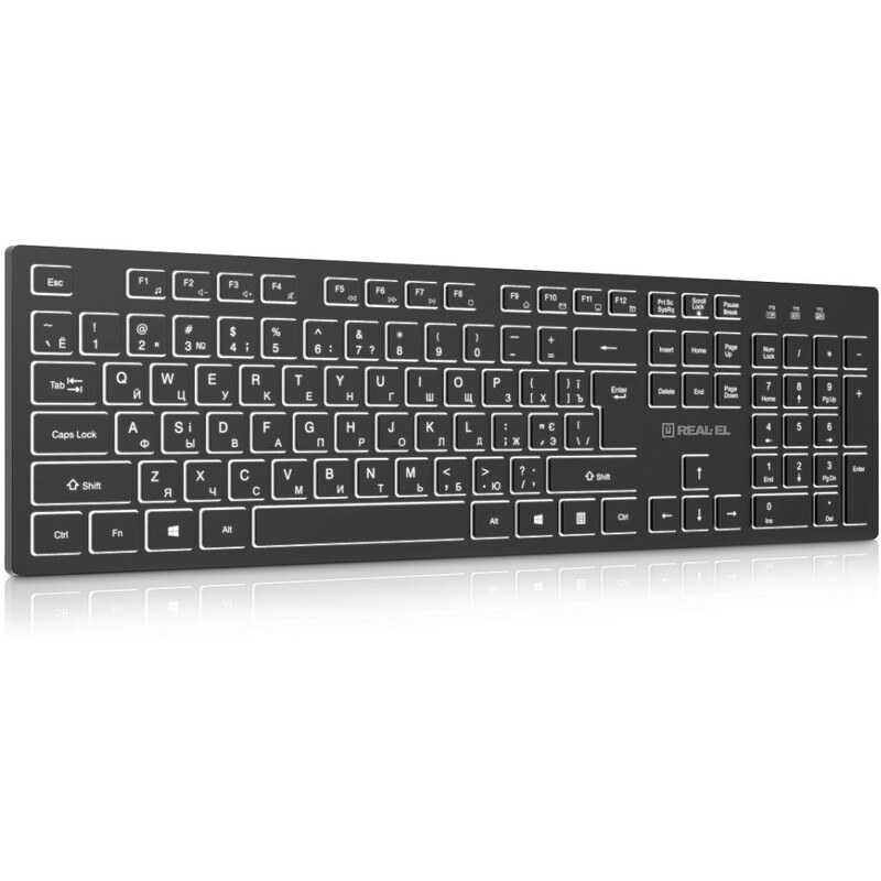 Клавиатура беспроводная REAL-EL RK-725W Black
