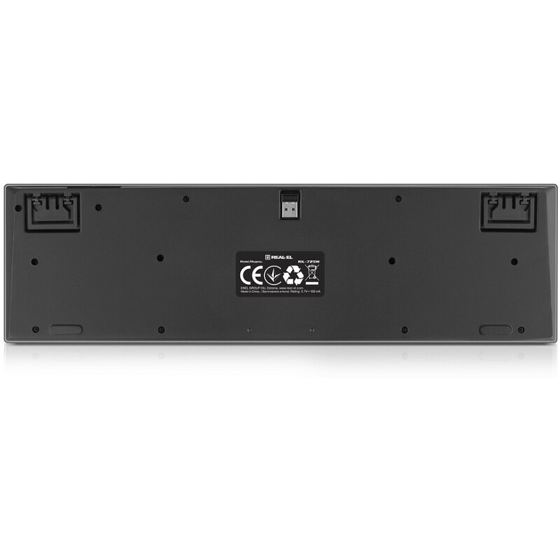 Клавиатура беспроводная REAL-EL RK-725W Black