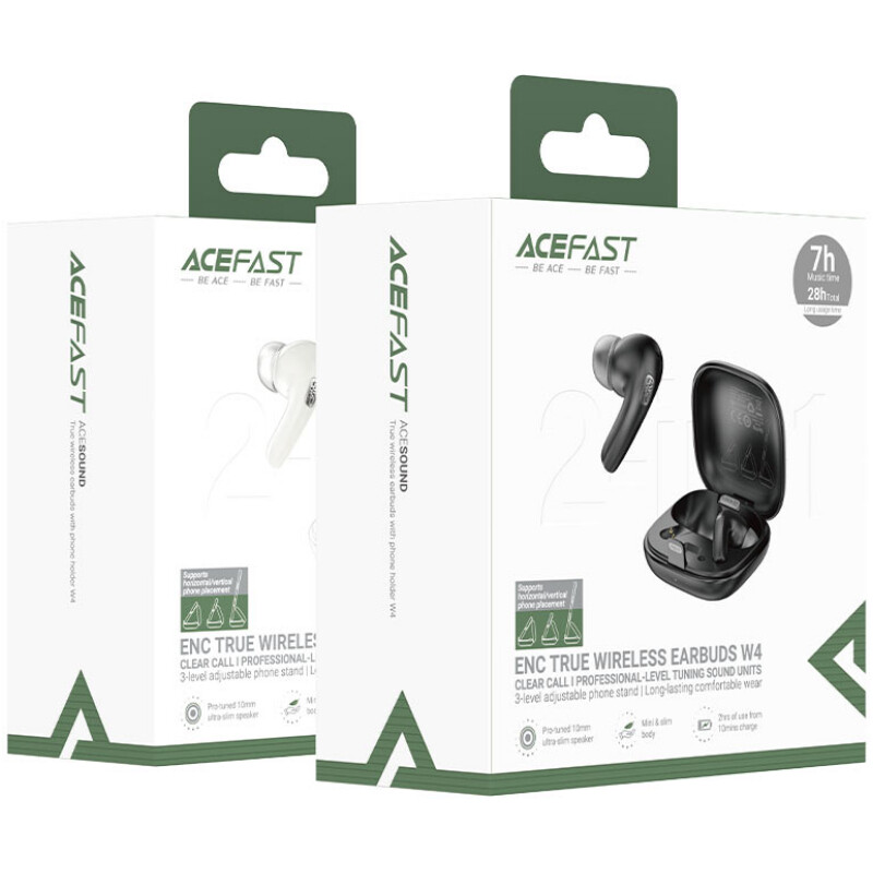 Bluetooth-гарнітура Acefast Earbuds W4 Black (6974316285014)