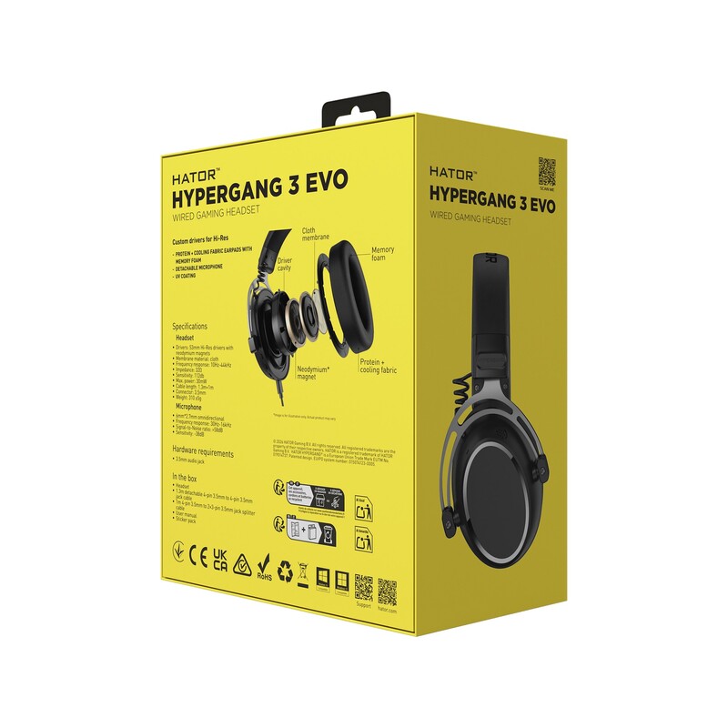 Гарнiтура Hator Hypergang 3 EVO Black (ESH07)