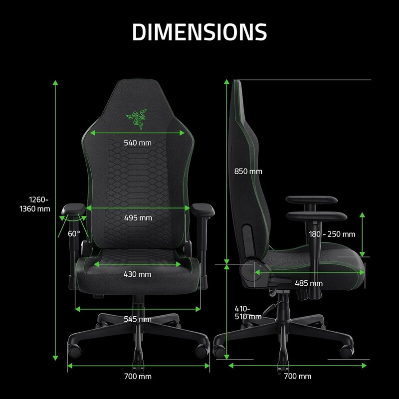 Крісло для геймерів Razer Iskur V2 X Black Fabric (RZ38-05310100-R3G1)
