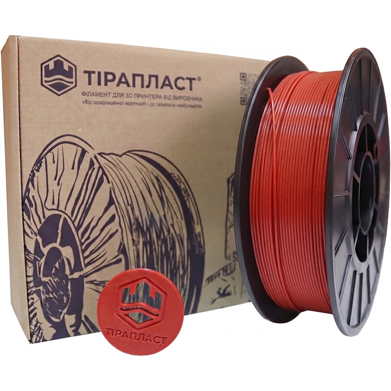 PETG-пластик Тірапласт для 3D-принтера 1.75 мм 3 кг, Red (25074)