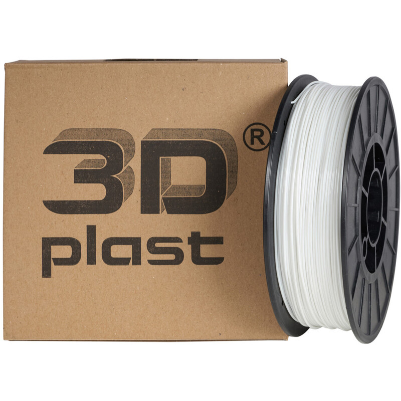 PLA-пластик 3Dplast для 3D-принтера 1.75 мм 0.85 кг, White (3DPLA17508WT)