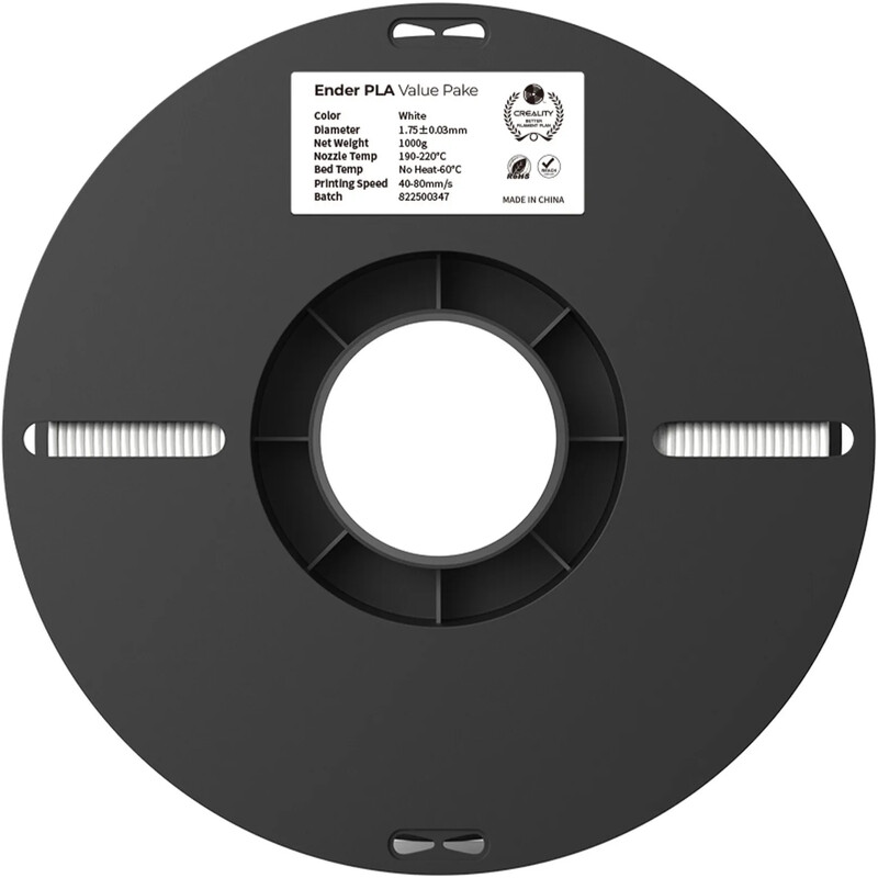 PLA-пластик Creality для 3D-принтера 1.75 мм 2x1 кг, White/Black (3301010337)