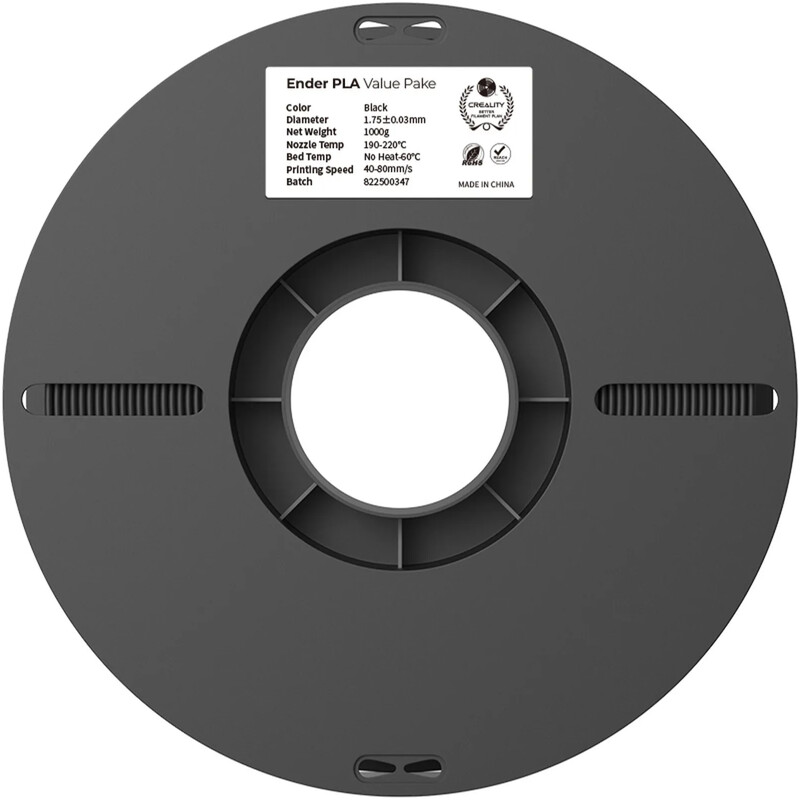 PLA-пластик Creality для 3D-принтера 1.75 мм 2x1 кг, White/Black (3301010337)