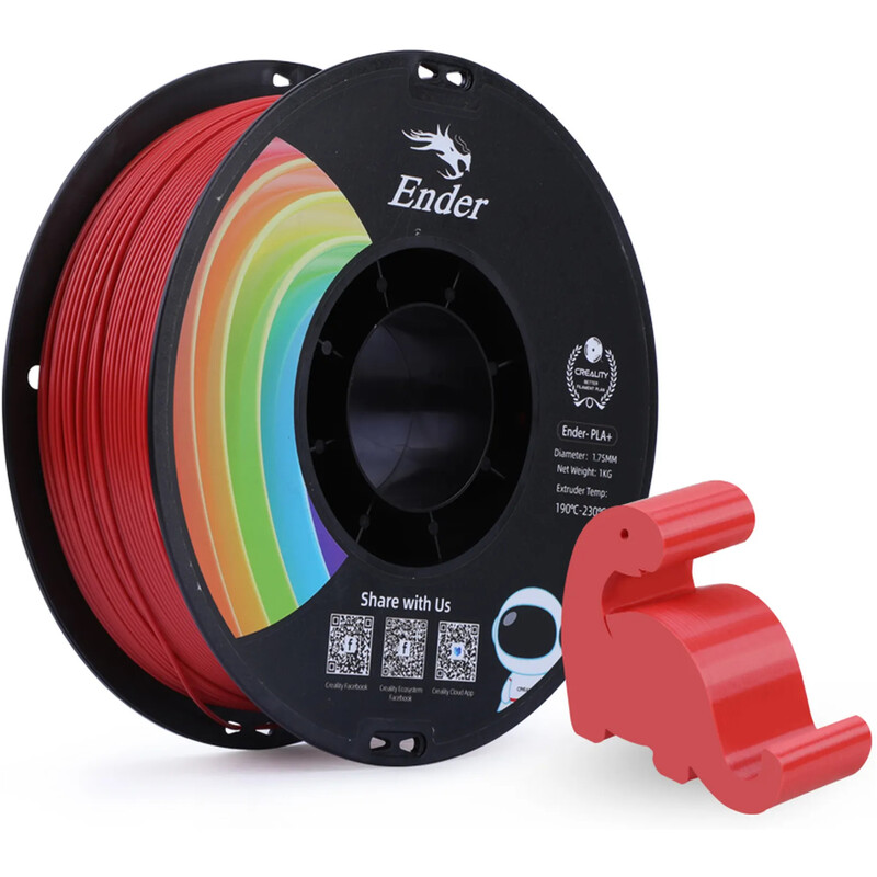 PLA+ пластик Creality для 3D-принтера 1.75 мм 1 кг, Red (3301010309)