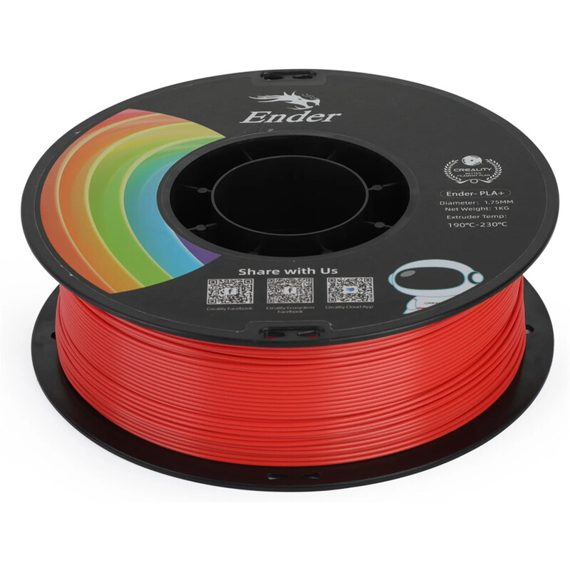 PLA+ пластик Creality для 3D-принтера 1.75 мм 1 кг, Red (3301010309)