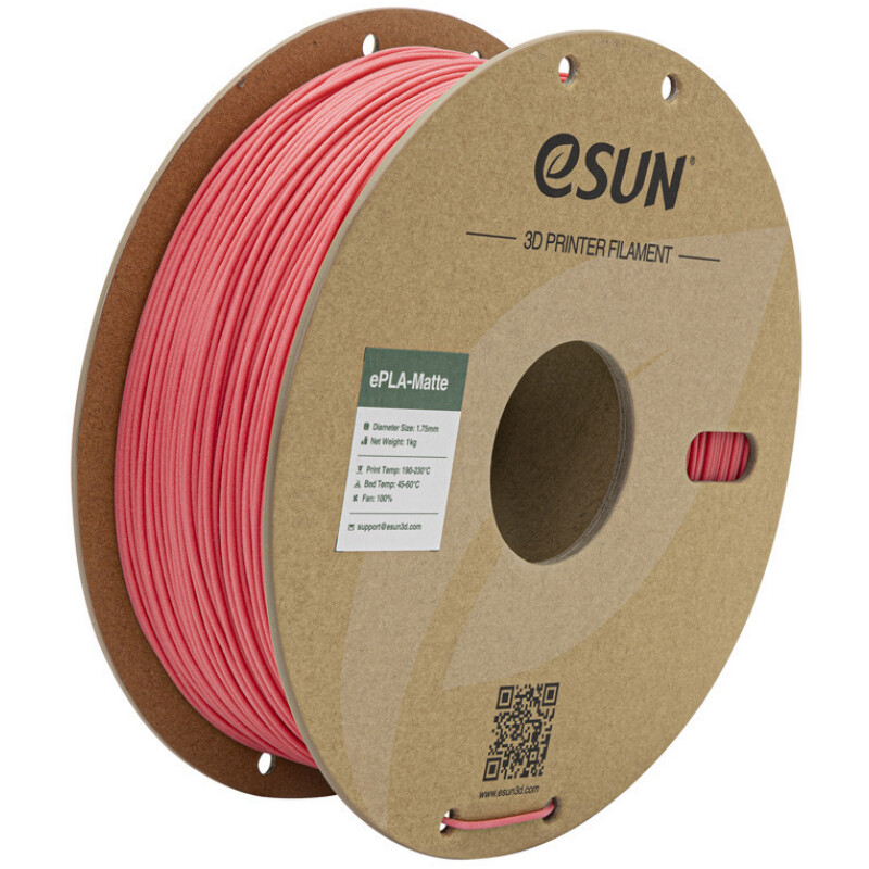 ePLA-Matte пластик eSUN для 3D-принтера 1.75 мм 1 кг, Strawberry Red (ePLA-Matte-P175SR1)