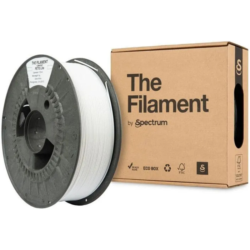 PETG Lite пластик The Filament для 3D-принтера 1.75 мм 1 кг, White (TF-24238)