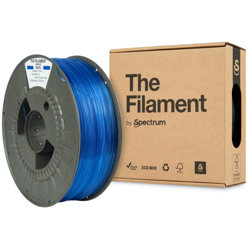 PETG Transparent пластик The Filament для 3D-принтера 1.75 мм 1 кг, Blue (TF-24027)