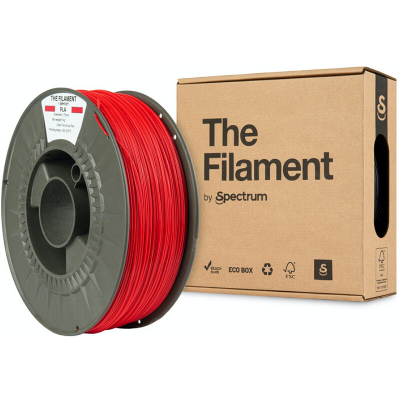 PLA-пластик пластик The Filament для 3D-принтера 1.75 мм 1 кг, Technical Red (TF-24005)