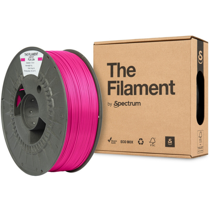 PLA Lite-пластик The Filament для 3D-принтера 1.75 мм 1 кг, Magenta (TF-24233)