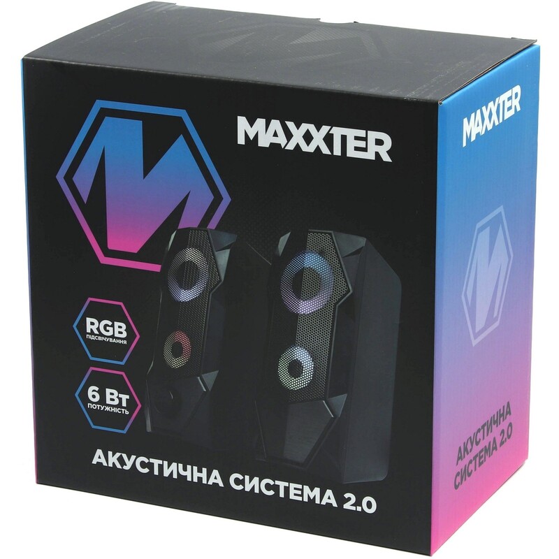 Акустична система Maxxter CSP-U002RGB Black