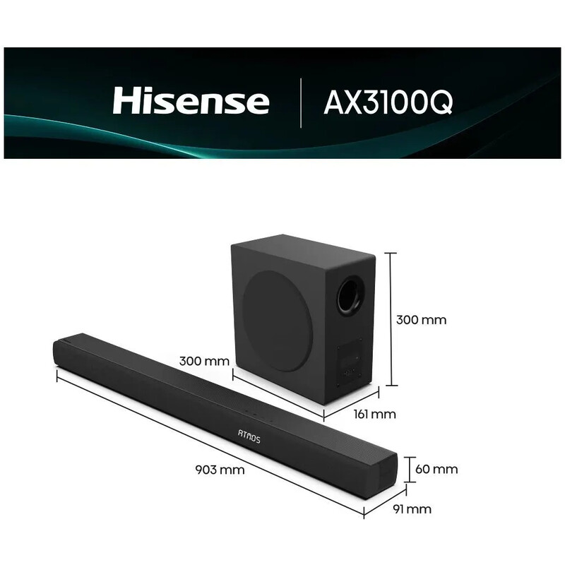 Саундбар Hisense AX3100Q (20015173)