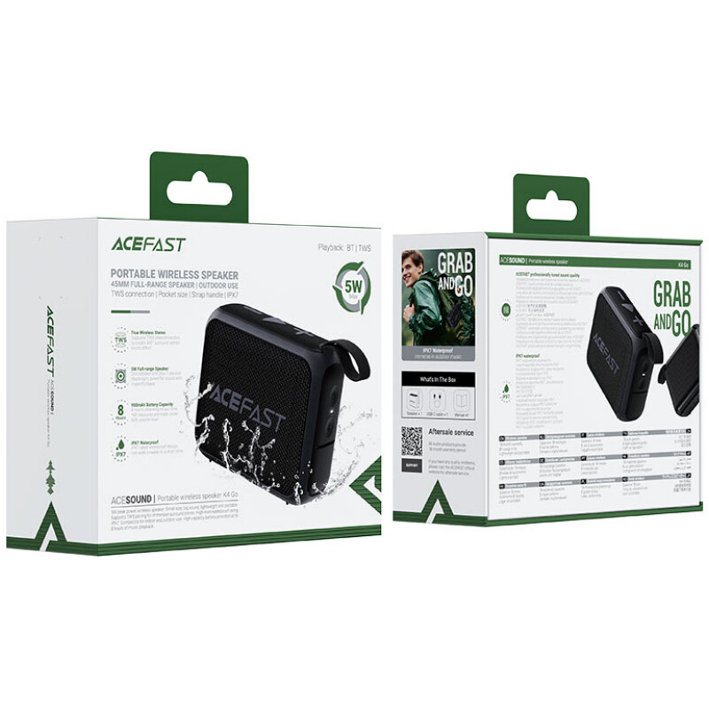 Акустическая система Acefast K4 Go Black (6974316285113)