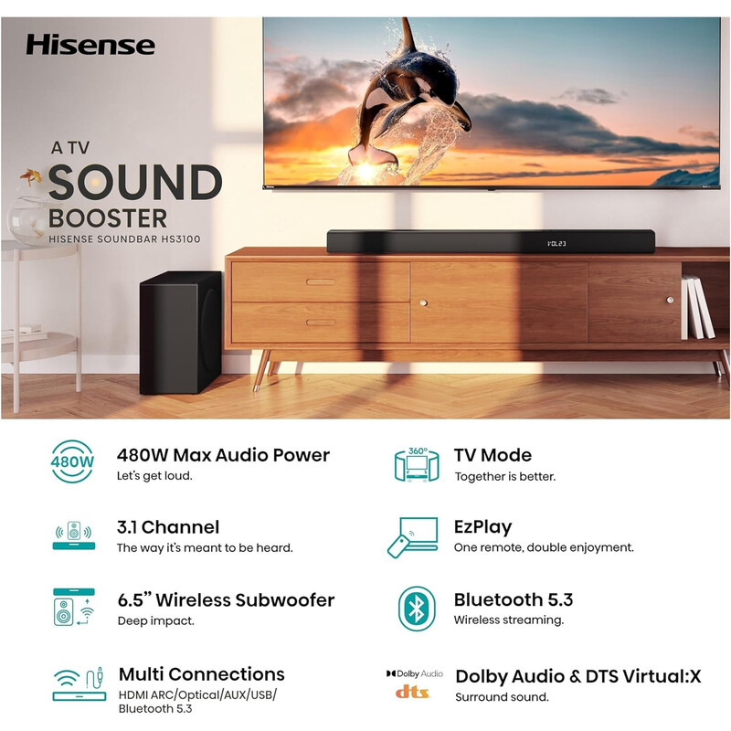 Саундбар Hisense HS3100 (20014434)