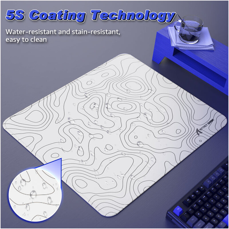 Ігрова поверхня Attack Shark CM02 eSport Gaming Mousepad White Contour (CM02CW_AS)