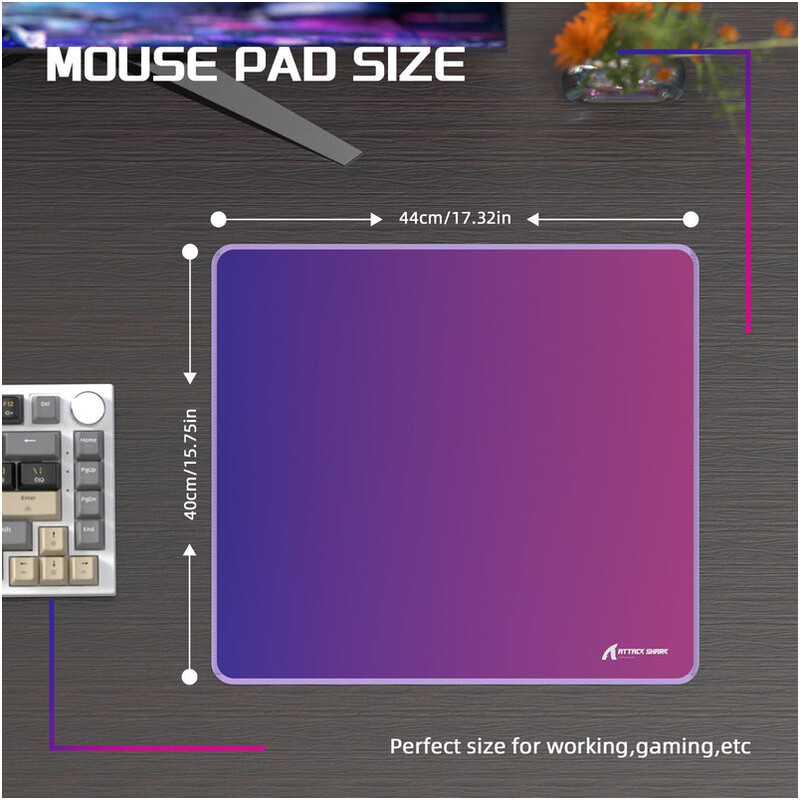 Ігрова поверхня Attack Shark CM03 eSport Gaming Mousepad Purple Blue Gradient (CM03VBG_AS)