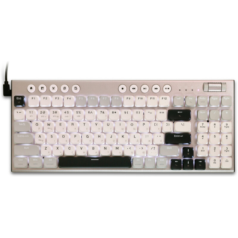 Клавиатура беспроводная Thunderobot K96 Tri-mode Red Switch UA Grey (6932066308230)