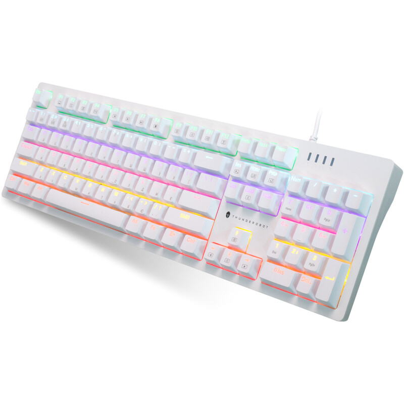 Клавiатура Thunderobot K104 Red Switch USB UA White (6932066308162)