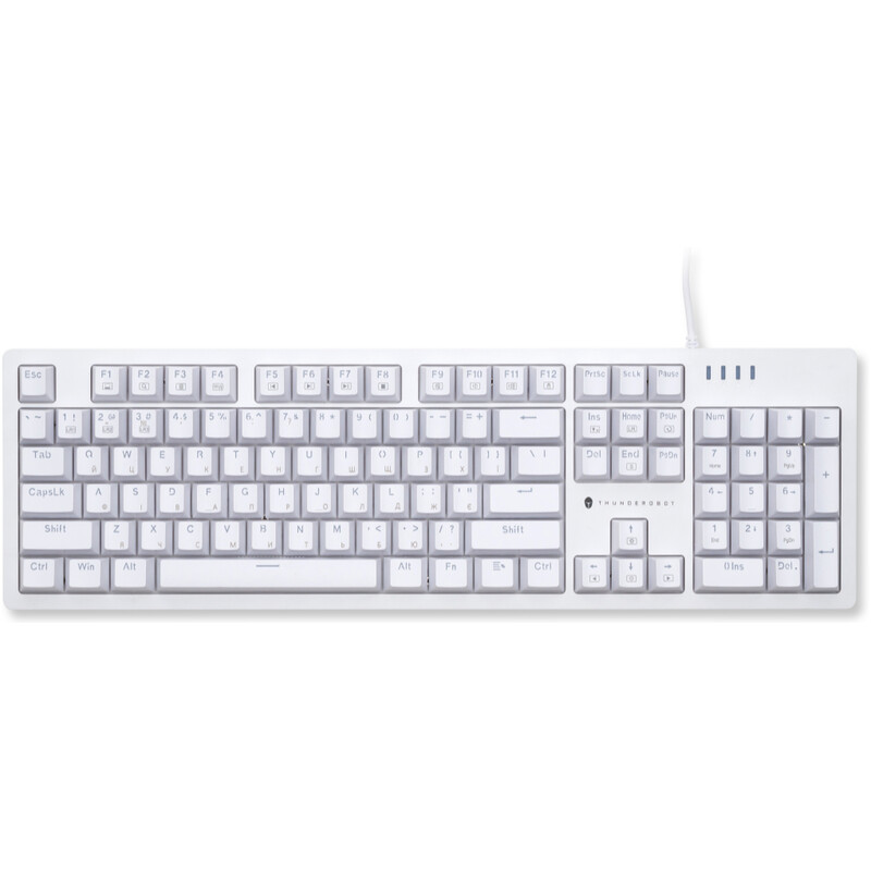 Клавiатура Thunderobot K104 Red Switch USB UA White (6932066308162)