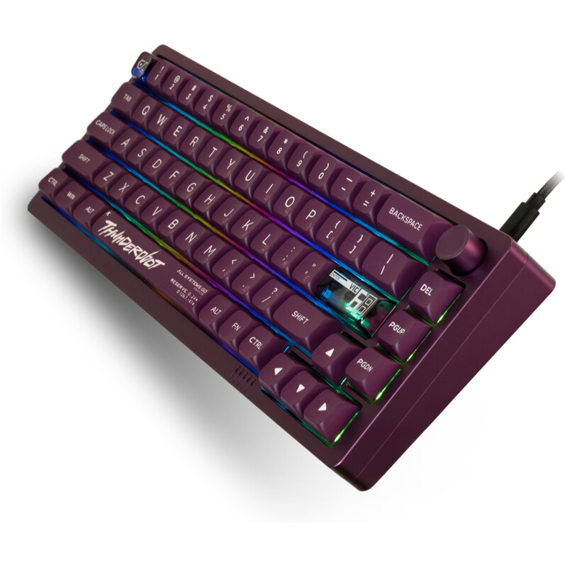 Клавиатура Thunderobot VIC68 Gateron Magnetic Jade Switch USB UA Purple (6932066317201)