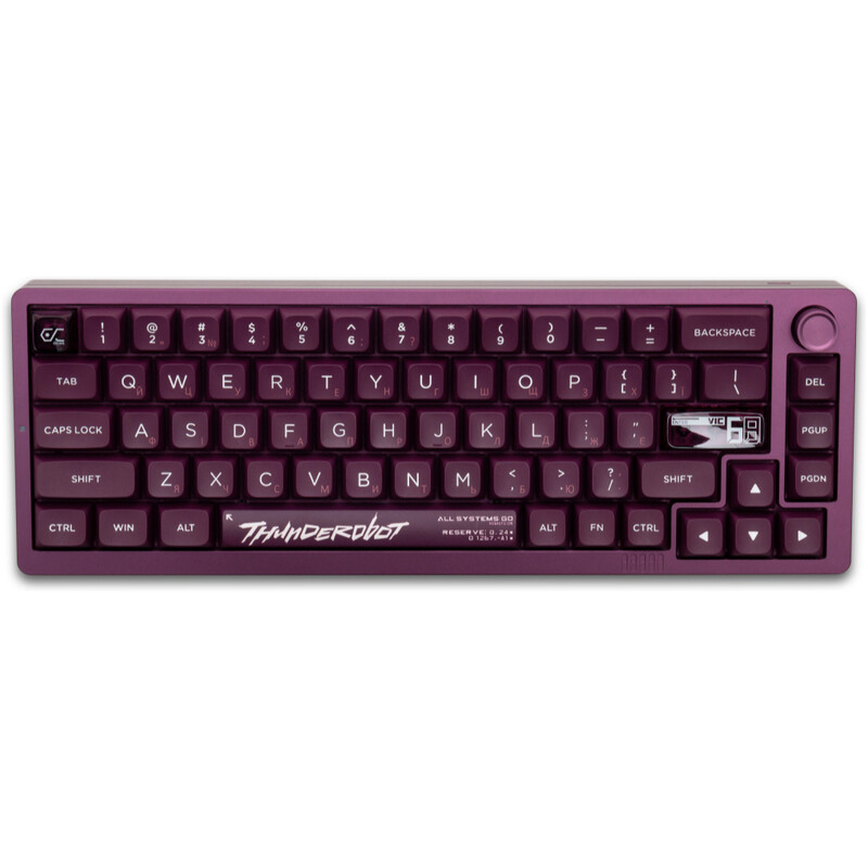 Клавиатура Thunderobot VIC68 Gateron Magnetic Jade Switch USB UA Purple (6932066317201)