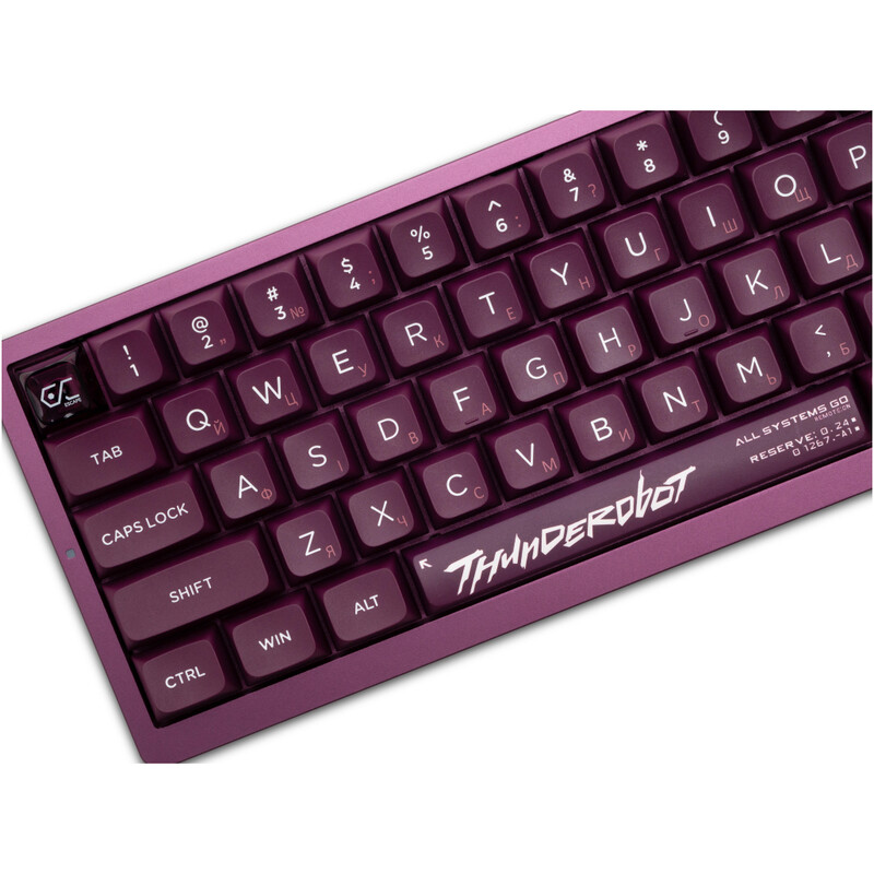 Клавиатура Thunderobot VIC68 Gateron Magnetic Jade Switch USB UA Purple (6932066317201)