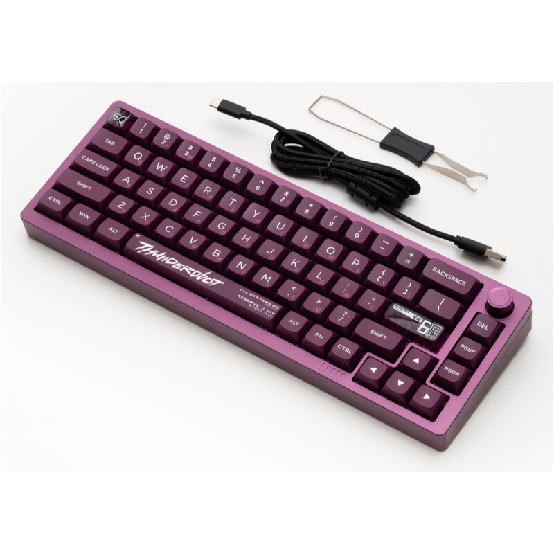Клавиатура Thunderobot VIC68 Gateron Magnetic Jade Switch USB UA Purple (6932066317201)