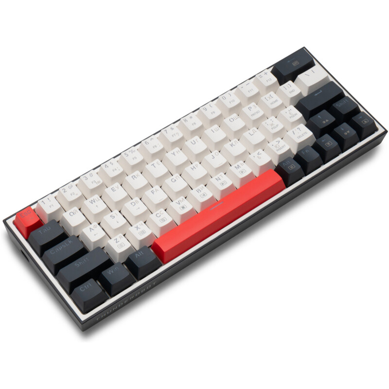 Клавиатура Thunderobot K63 RGB Red Switch USB UA White (6932066313449)