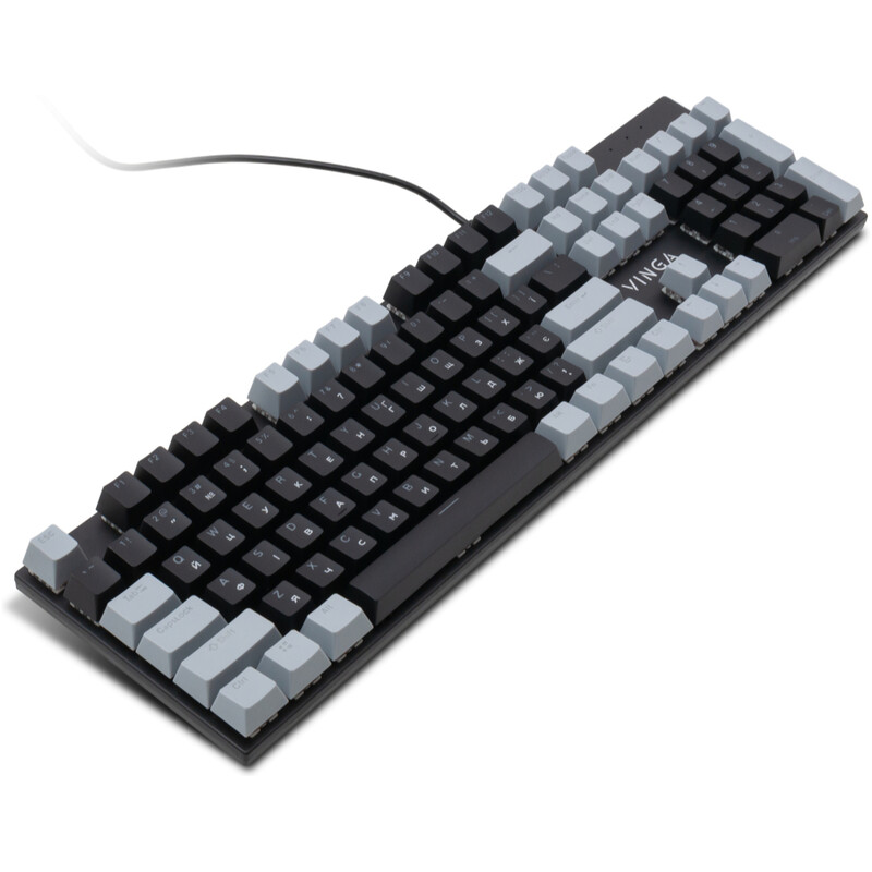 Клавiатура Vinga KBGM-090 LED Blue Switch USB Grey/Black (KBGM-090BL Grey/Black)