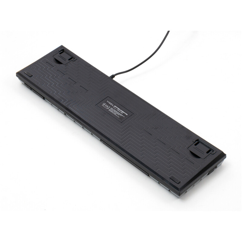 Клавiатура Vinga KBGM-090 LED Blue Switch USB Grey/Black (KBGM-090BL Grey/Black)