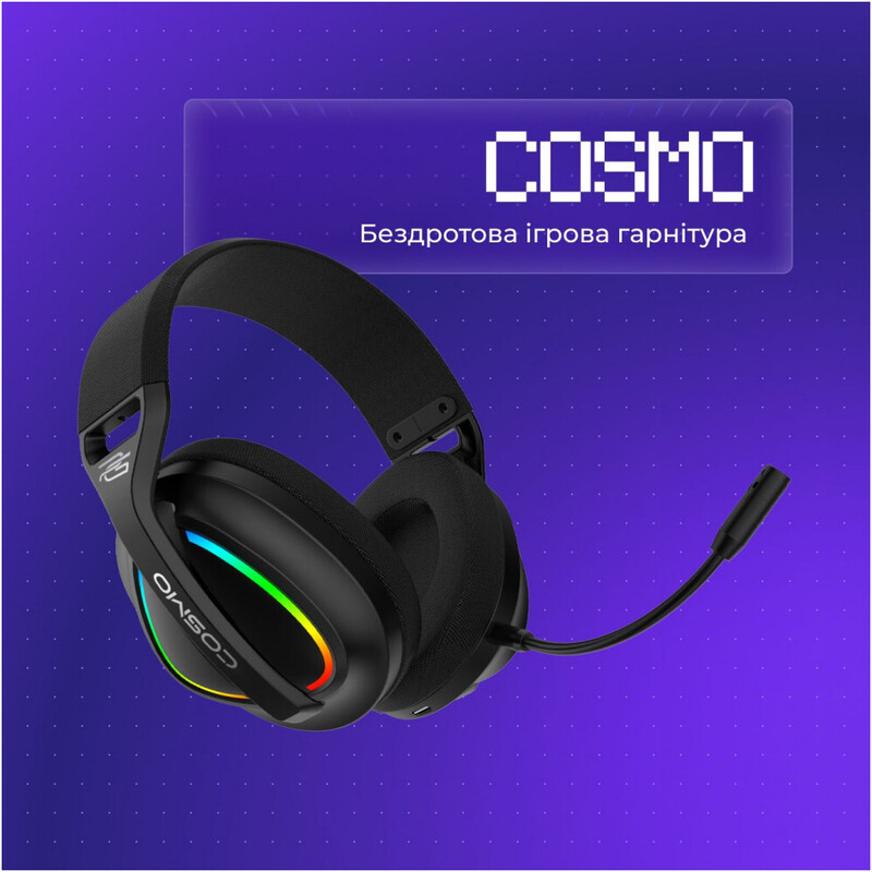 Bluetooth-гарнитура Proove Gaming Cosmo (APP) Black/Purple (WHCS00020016)