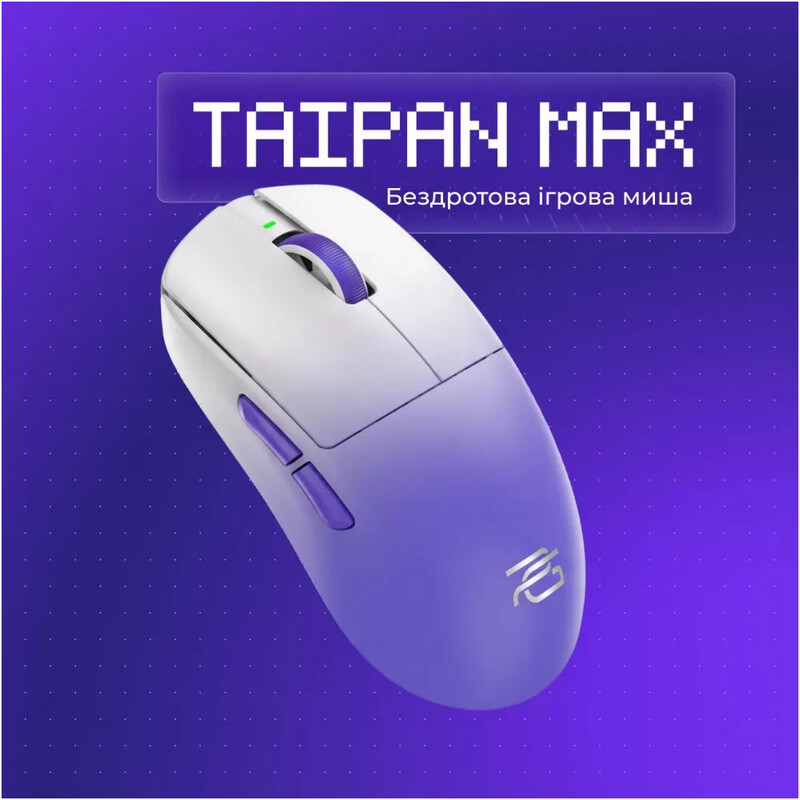 Миша бездротова Proove Gaming Taipan Max White/Purple (WMTPM0022017)