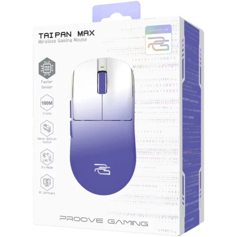 Миша бездротова Proove Gaming Taipan Max White/Purple (WMTPM0022017)