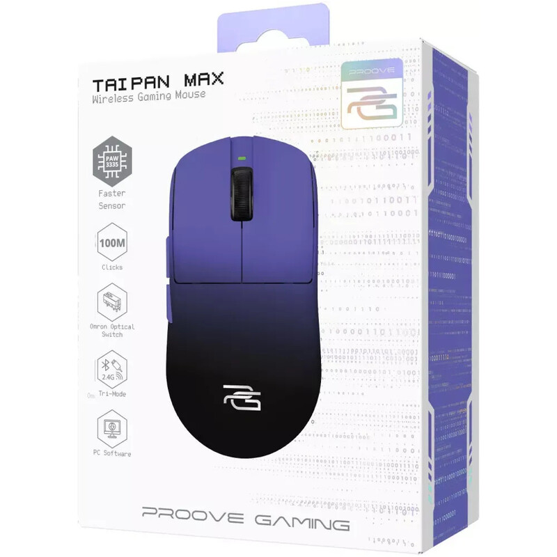 Миша бездротова Proove Gaming Taipan Max Black/Purple (WMTPM0022016)