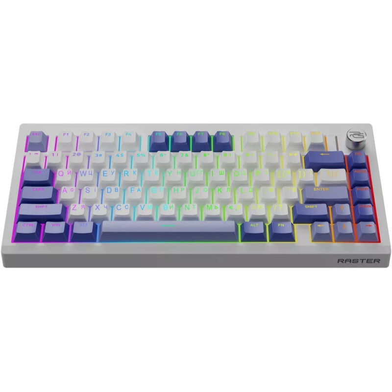Клавіатура бездротова Proove Gaming Raster (Ukraine Layout) White/Purple (WKRS00022417)