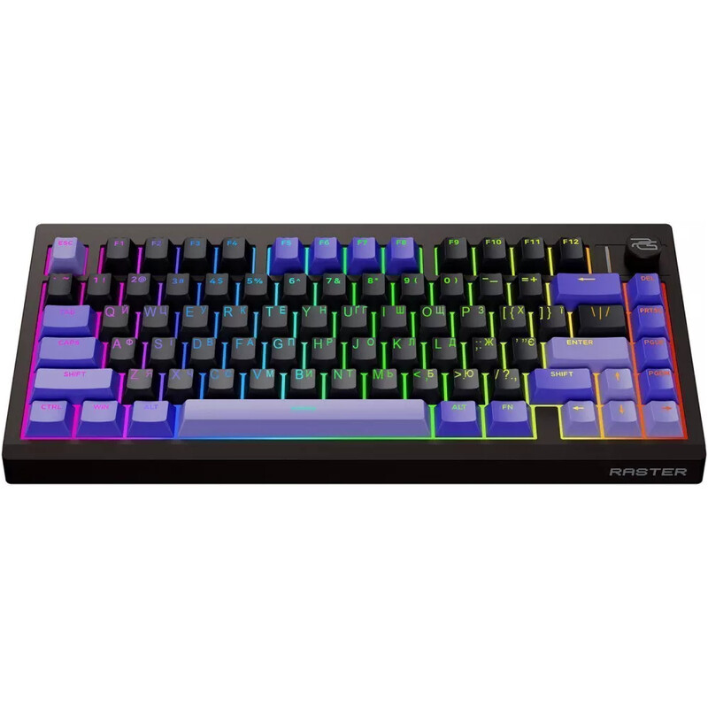 Клавиатура беспроводная Proove Gaming Raster (Ukraine Layout) Black/Purple (WKRS00022416)