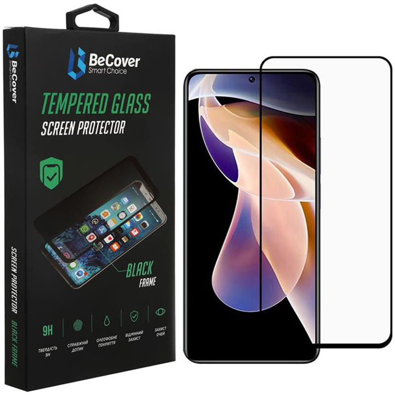 Защитное стекло BeCover для Xiaomi Redmi Note 11 Pro/11 Pro Plus Black (707140)