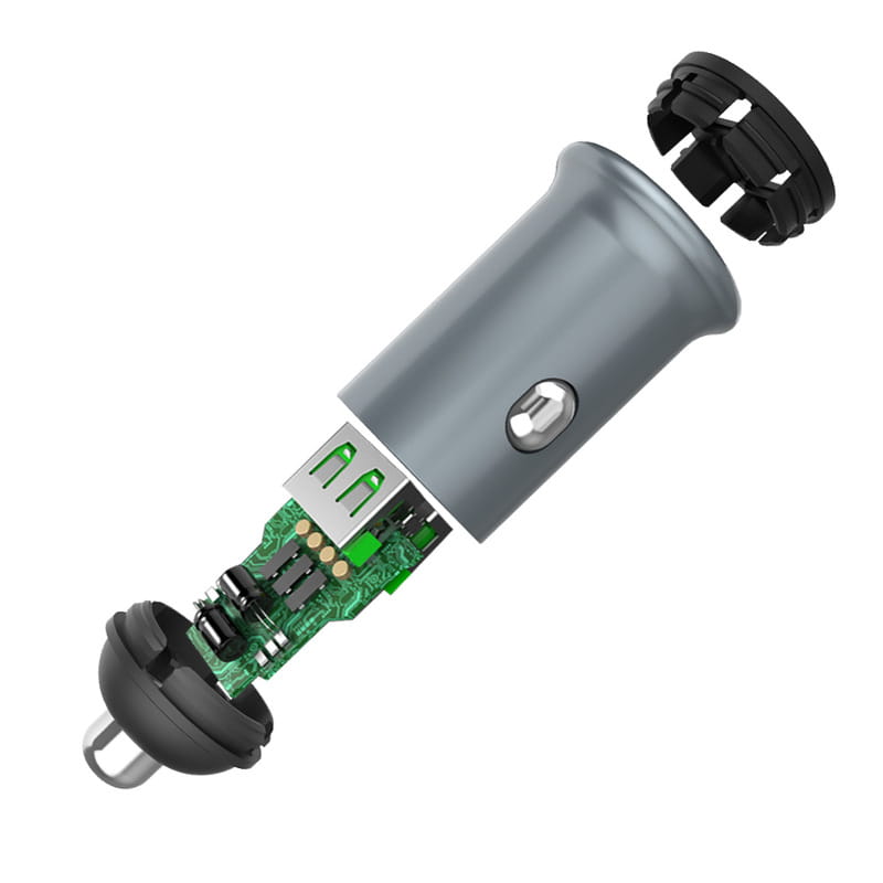 Автомобильное зарядное устройство ColorWay (2USBx2.4A, 36W) Quick Charge 3.0 Gray (CW-CHA036Q-GR)
