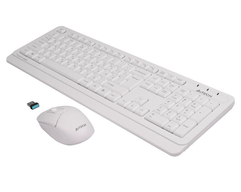 Комплект (клавиатура, мышь) беспроводной A4Tech FG1012 White