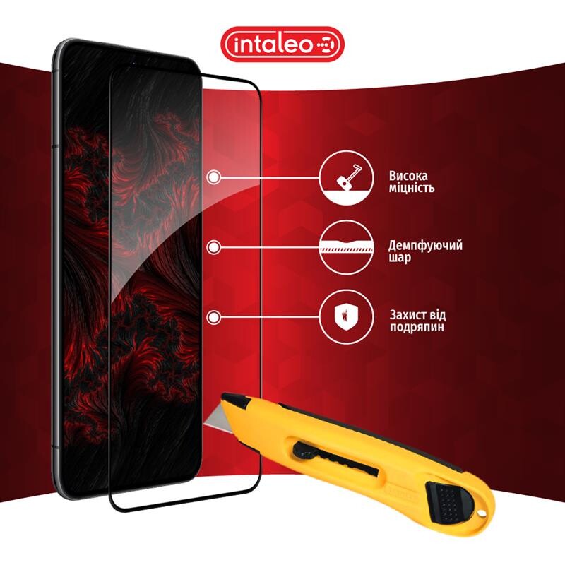 Захисне скло Intaleo для Samsung Galaxy S22+ SM-S906 Full Glue Black (1283126523052)