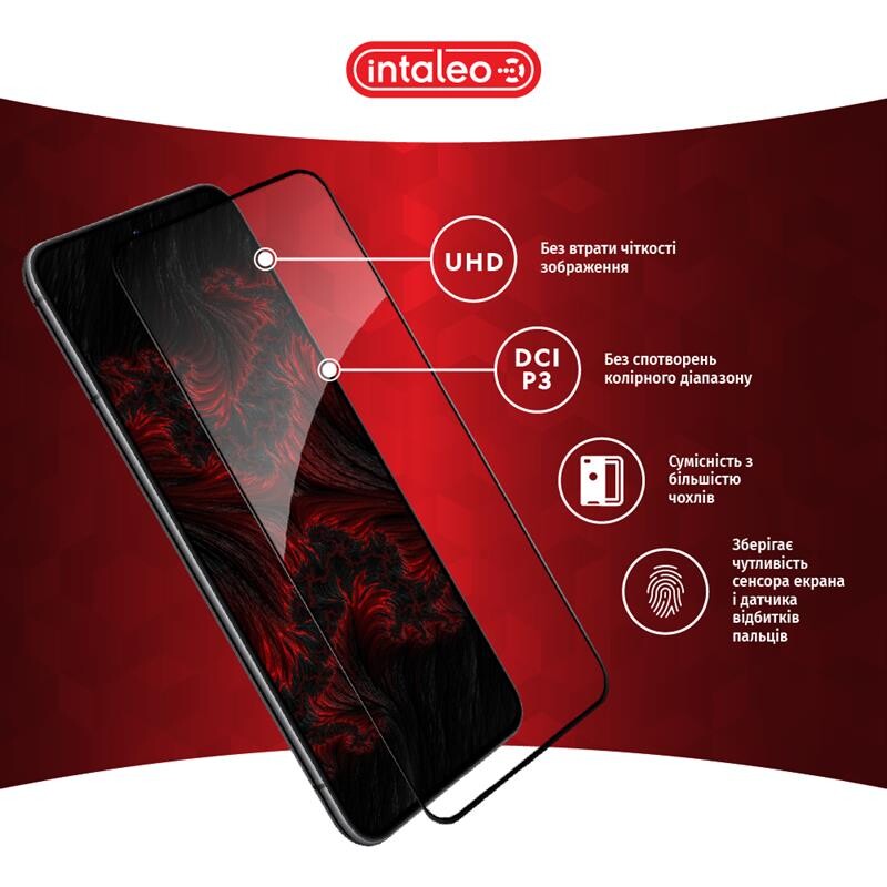 Захисне скло Intaleo для Samsung Galaxy S22+ SM-S906 Full Glue Black (1283126523052)