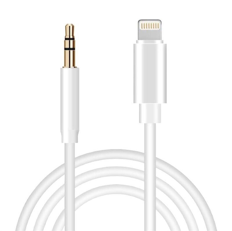 Аудіо-перехідник XoKo AUX-001 Lightning - 3.5 мм, M/M, 1 м, білий (AUX-001-WH)