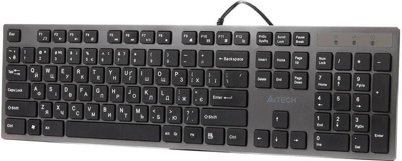 Клавiатура A4Tech KV-300H Grey/Black