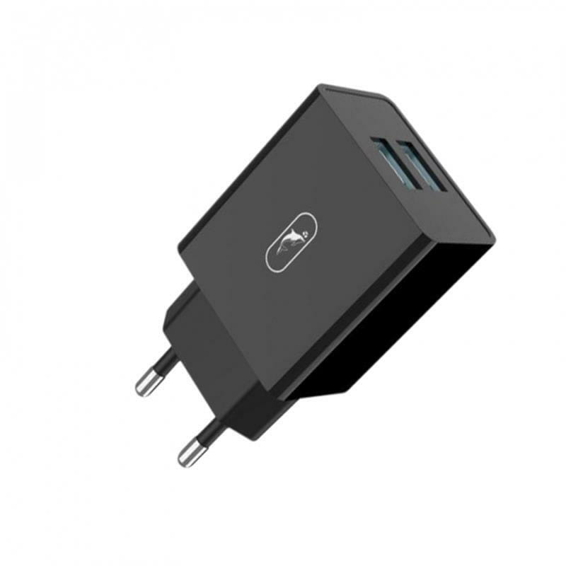Зарядное устройство SkyDolphin SC30 (2USB, 2.1A) Black (MZP-000169)