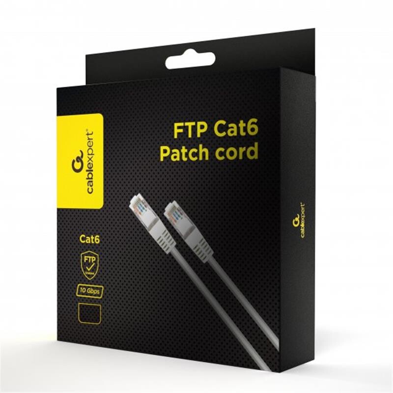 Патч-корд Cablexpert (PPB6-3M) cat.6, FTP, літий, 50u "штекер із засувкою, 3 м, білий