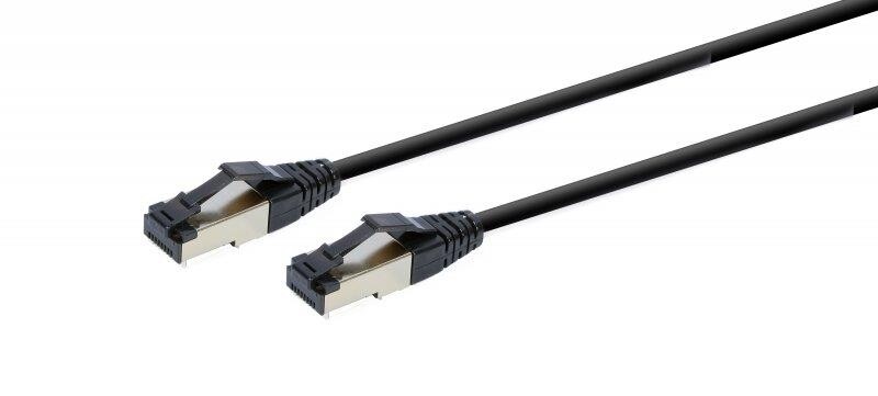 Патч-корд Cablexpert (PP8-LSZHCU-BK-10M) cat.8, S/FTP, литой, 50u "штекер с защелкой, 10 м, черный