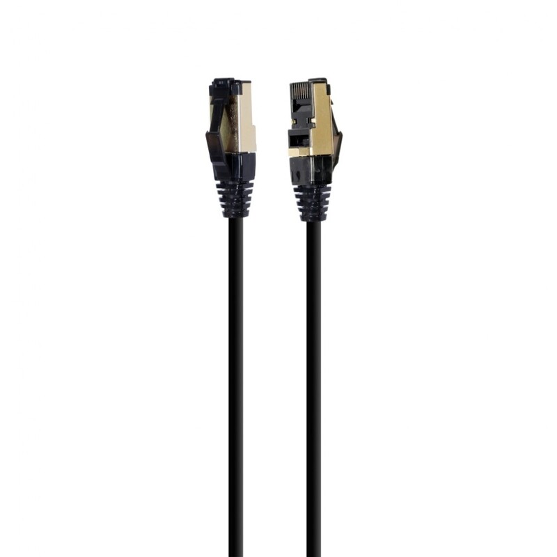 Патч-корд Cablexpert (PP8-LSZHCU-BK-10M) cat.8, S/FTP, литой, 50u "штекер с защелкой, 10 м, черный
