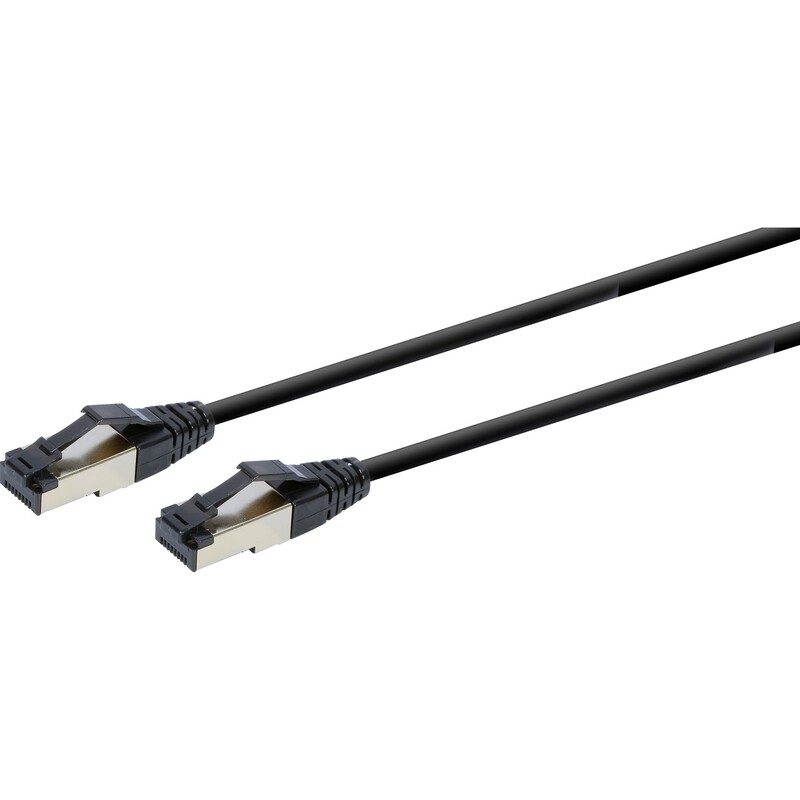 Патч-корд Cablexpert (PP8-LSZHCU-BK-2M) cat.8, S/FTP, литой, 50u "штекер с защелкой, 2 м, черный
